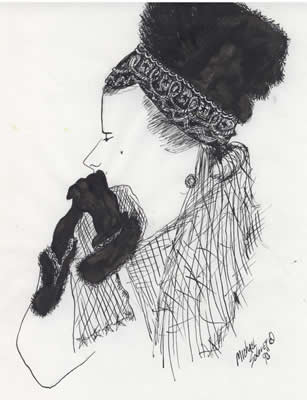 Woman in Fur Hat