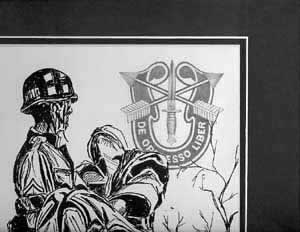 Special Forces Crest on WWII Medic